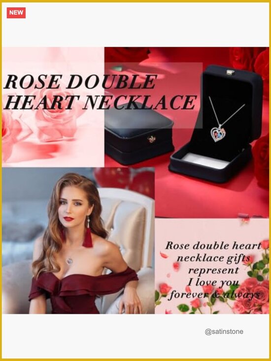 Iefil Valentines Day Gifts for Her - 925 Sterling Silver  925 Sterling Silver Double Birthstone Necklace - Anniversary Gift for Wife Mom